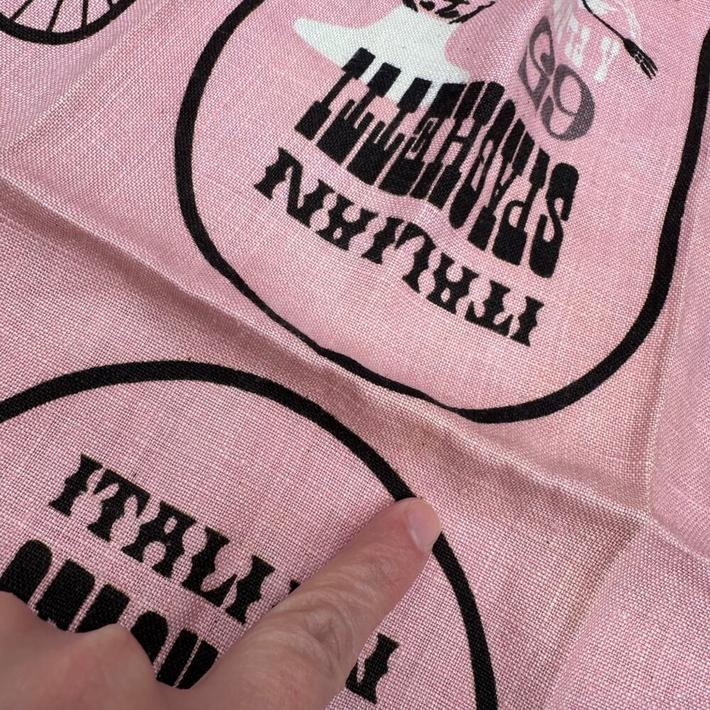 Vintage Kitchen Hand Towel 1960s Townhouse Linen Sewell Jackson Pink Kitschy MCM - Picture 11 of 13